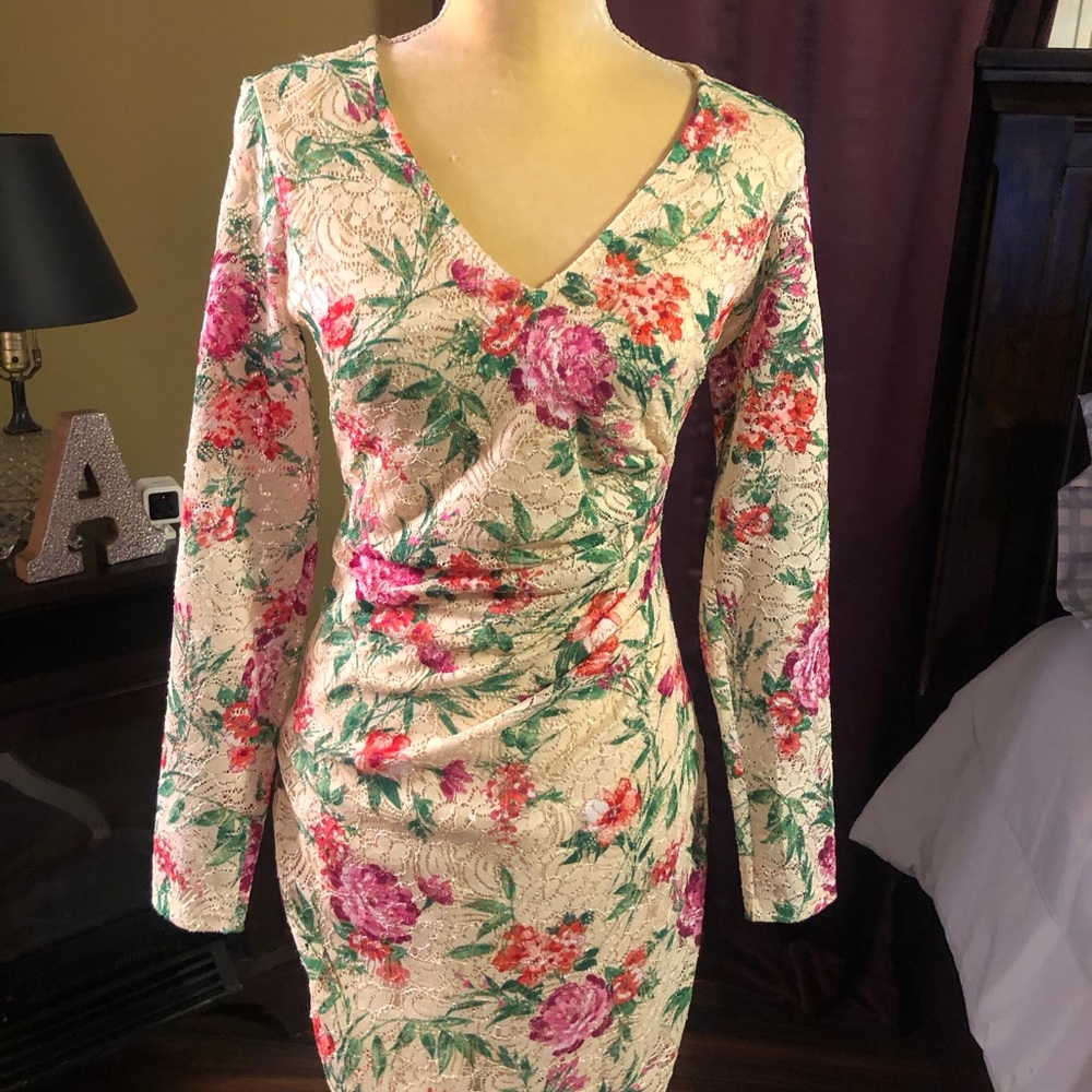 GUESS floral lace dress